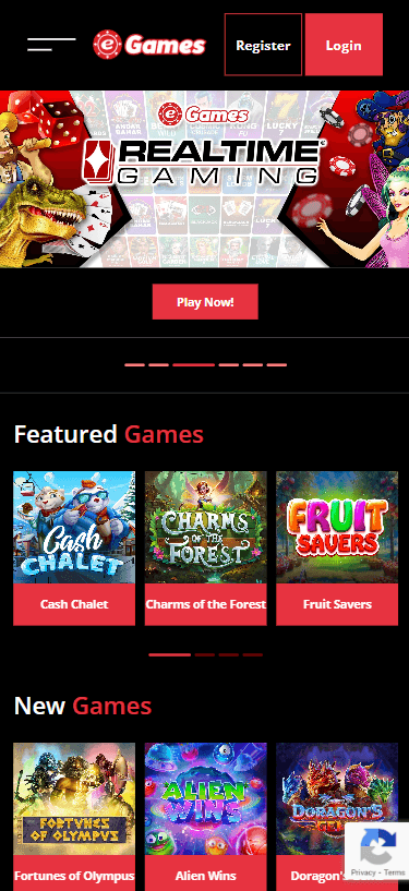 eGames Casino screenshot