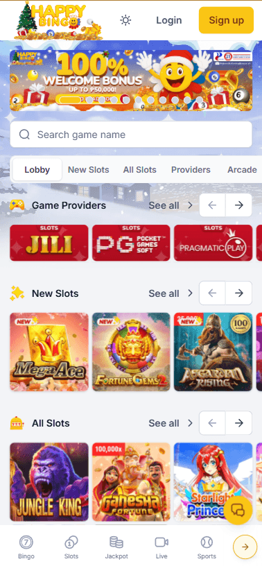 HappyBingo Casino screenshot