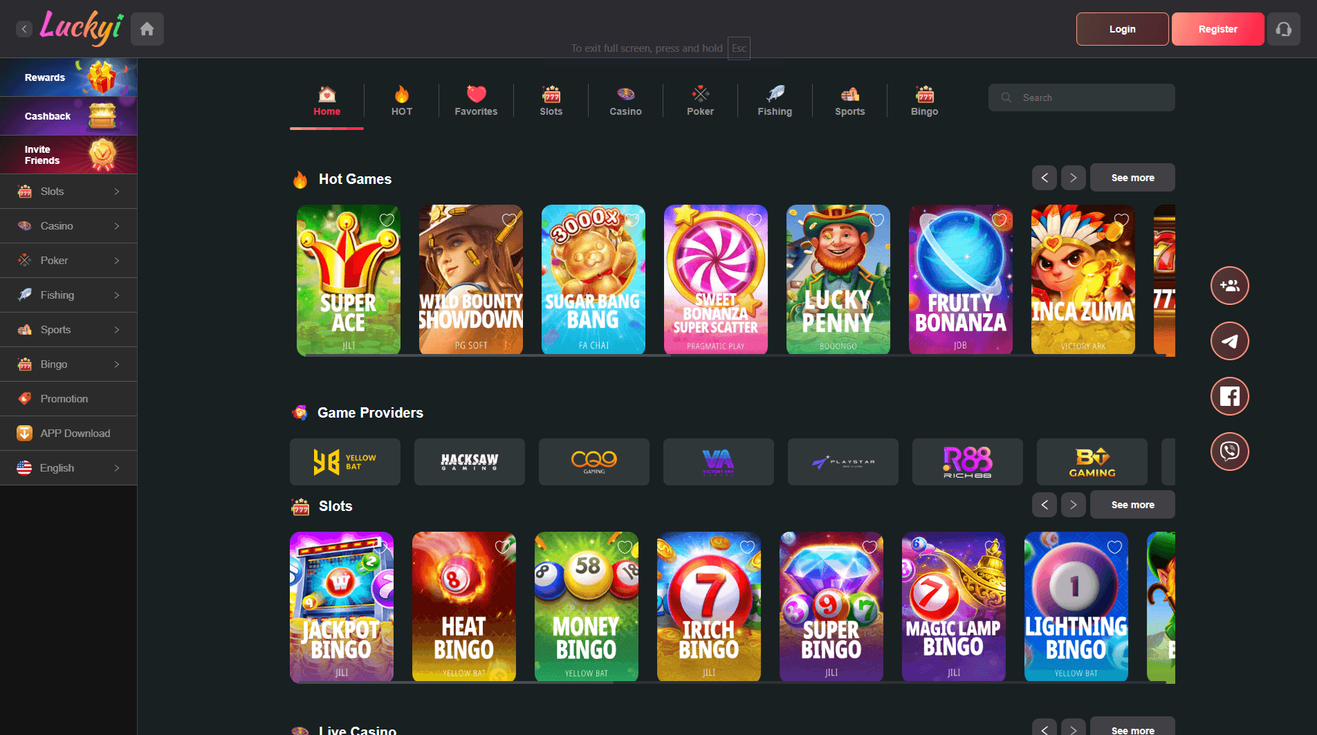 Luckyi Casino screenshot