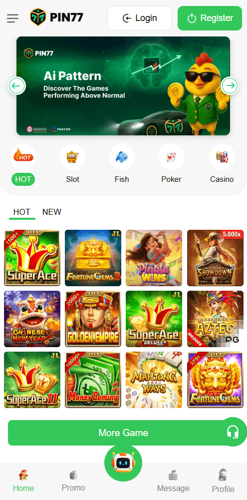 PIN77 Casino screenshot
